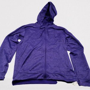 Adidas Purple Melange ClimaWarm Hoodie Jacket MED
